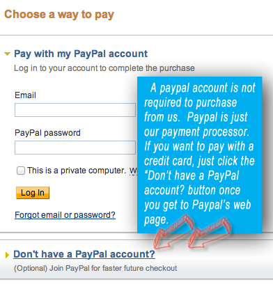 A Paypal account is not required to purchase the Singer 97-1_10 sewing machine manual from us.  Paypal is just our payment processor.  If you want to pay with a credit card, just click the "Don't have a PayPal account?" button once you get to PayPal's web page.